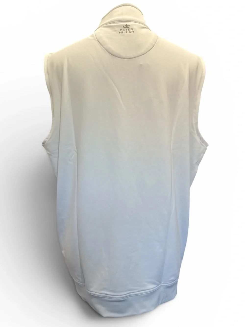 Peter Millar Pale Blue Sleeveless Quarter-Zip Polo Vest #563